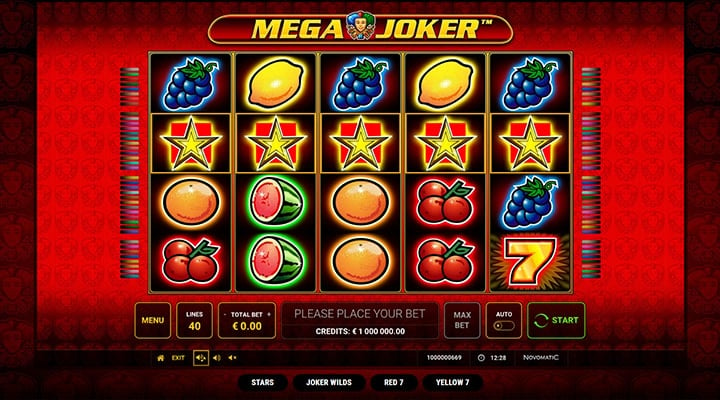 Mega Joker Slot Spieloberfl&auml;che
